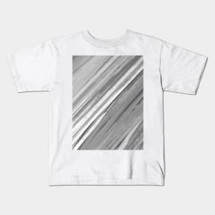 Acrylic brush strokes - silver grey Kids T-Shirt